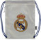 Real Madrid Football Club Official White Gym Bag Drawstring Badge Crest School