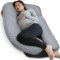 PharMeDoc Schwangerschaftskissen Mit Jersey-Bezug, U-Förmiges Ganzkörperkissen Pregnancy Pillow with Jersey Cover, U Shaped Full Body Pillow