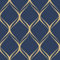 World of Wallpaper Clifton Wave Metallic Geometric Wallpaper (Navy/Gold)