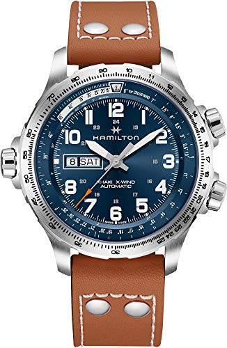 Hamilton Herren-Automatikuhr X-Wind Auto Day-Date Braun/Blau H77765541