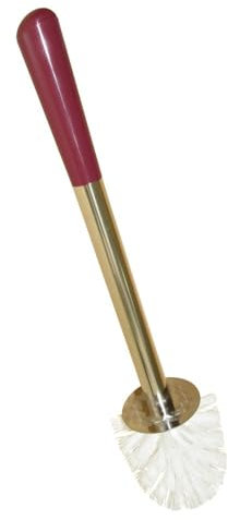 SANWOOD Coppa Altrosa 6402481 WC Weiß Bürstenkopf mit Edelstahl Griff WC Bürste rostfreie Klobürste - Ersatztoilettenbürste - Ersatzklobürste