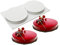 XiaoShenLu Muffa in Silicone per stampi in Silicone Mousse per Dolci in 3D, 2 fori Forma di torta piatta