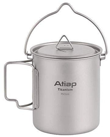 Mini réchaud à bois ATiAP en titane ultraléger et pliable pour le camping, les voyages, la randonnée et le barbecue