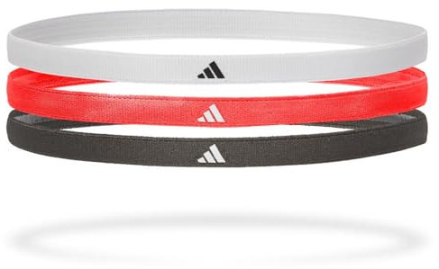 adidas Unisex-Erwachsene Sporthaarbänder Stirnband, Schwarz, Weiß, Sonnenrot, Einheitsgröße