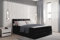TRADA Boxspringbett mit Bettkästen Prado Doppelbett Polsterbett (160 x 200 cm, Schwarz)