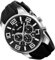 SKMEI Herren-Armbanduhr, Silikonband, wasserdicht, sportlich, lässig, großes Zifferblatt, Chronograph, luxuriös, leuchtend, analog, Quarz, Schwarz, G9128black, modisch