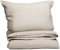 Mespoir Living® Premium Leinen Bettwäsche Set - 100% Leinen - feinste Qualität - 155x200 cm + 80x80 cm - Creme Beige Natur, 165g/m2 – Knopfleiste - Luxus Aesthetic Bettwäsche-Sets