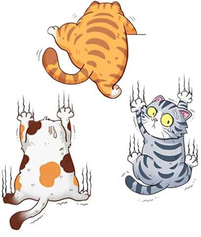3 lustige Katzen-Aufkleber für Auto - Stoßfänger-Aufkleber, Vinyl-Autoaufkleber, Scratch pet Cat Car Sticker für Autos & Trucks
