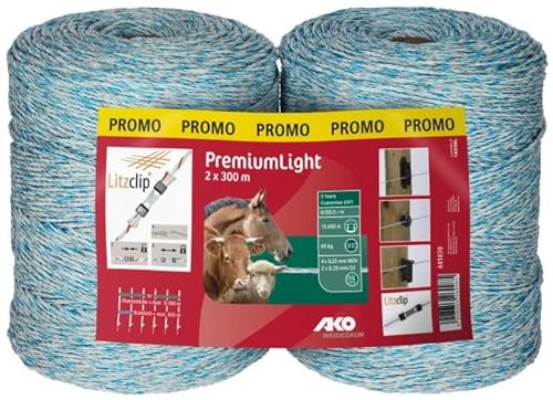 Kerbl Litze Doppelpack, weiß/blau, 2x300 m, 4 x 0,2 SSW, 2 x 0,25 CU, 441870