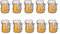 LIFKOME Led-Bierkrug-Broschen 10 Stück Blinkende Leuchtende Abzeichen-Anstecknadel Kreative Kragennadel Oktoberfest-Dekoration Bierfest Ktv-Bar Gastgeschenke