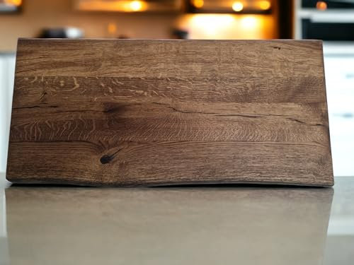 Generisch Waschtisch Platte aus Eiche Länge 40 bis 120 cm Holzplatte massiv Aufsatzbecken mit Baumkante Regal aus Holz 4 cm dick, 45-50 cm breit, Palisander Sonderanfertigung (60x45(50) x4 cm)