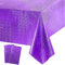 Party Tischdecke Lila Glitzer 2 Stück - Geburtstag Tischdecken Foil Plastik Wasserabweisend Einweg Party Deko für Monster Vampire Fortnits Schmetterling Wish Einschulung Schulkind Tischdecke Deko