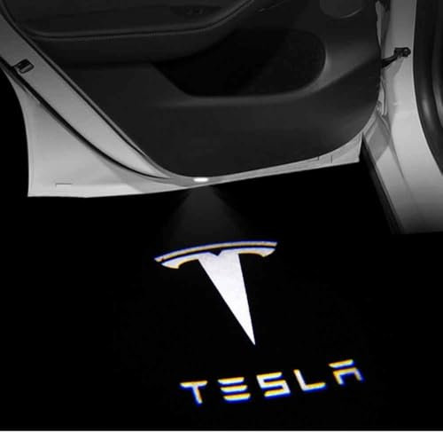 DYKGYLYS Car Welcome Light, LED Door Projector for Cars, Custom Logo Light, for Tesla Model 3/Y/S/X
