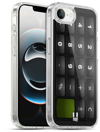 Head Case Designs Calculator Keys Gel Case [Military Grade Protection] Compatible with Apple iPhone 16e / iPhone 17e and Compatible with MagSafe