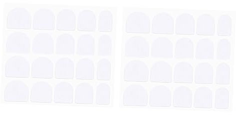 CALLARON 10 Fogli Nastro Biadesivo Per Nail Art Millechiodi Biadesivo Adesivo Per Unghie Finte Adesivo Colla Per Unghie Adesivo Per Colla Per Unghie a Doppia Faccia Bianca