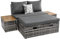 Chiidou Outdoor Rattan Daybed, Lounge Chair Sofa Couch with Storage Ottoman, Garden Furniture Relaxing Loveseat with 2 Side Tables for Backyard Patio Poolside