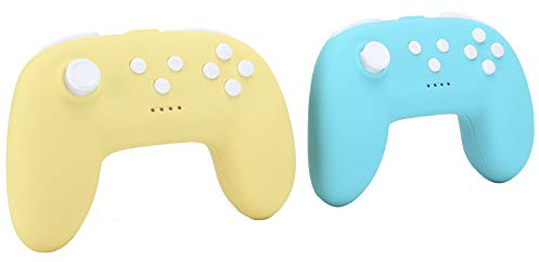 Tonysa Mini Gamepad Wireless con Doppia Vibrazione - Controllo Preciso del Movimento per Pro - Adatto a Tutte le Età, Grigio Scuro + Verde (verde e giallo)