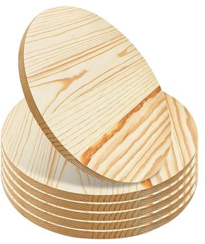 Runde Holzscheiben 30cm Unbehandelten Baumscheiben, Dick 15mm Natürliche Holzscheiben für Gravur, Malerei, DIY Bastelprojekte, Kreisschild aus Kiefernholz, Kiefernkreis Plakette Holzdeko