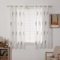 MIULEE Wohnzimmer Vorhänge Transparent mit Türkis und Weiss Blätter Muster, Modern Stickerei Gardinen Ösen für Schlafzimmer Deko, 2er Set Schöne Blätter Muster Vorhang Fenster H 175 x B 140