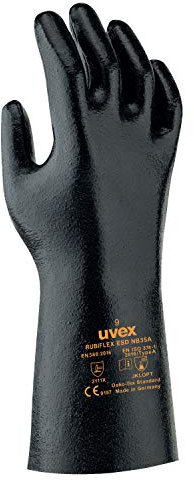 Uvex Ruvex-Rubiflex_10 Antistatische Schutzhandschuhe, Schwarz