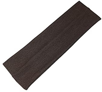 WESTEND CHOICE 7cm Wide Headbands 2 Pack Plain Stretchy Hairband Unisex Kylie Headband Bandeau Gym Exercise Headbands for Women & Men Soft Yoga Head Band (Dark brown)