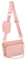 UTO Sac à Main porté épaule Femme 3 en 1 Polyvalent Pochette avec bandoulière en chaîne Amovible Nylon Rosé