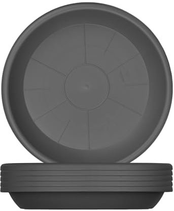 BigDean 6X Blumentopf Untersetzer Ø 19 cm Farbe Anthrazit Kunststoff Blumenuntersetzer Blumentopfuntersetzer passend zu Ø 20 cm Blumentöpfen