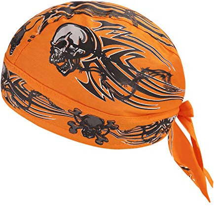AfinderDE Unisex Modische Skelette Bandana Kopftücher Halstuch Schlauchtuch Biketuch UV Schutz Kopfband für Biking Fahrrad Motorrad Radsport (Gelb)