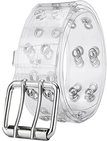 Eterspr Transparenter Gürtel, Transparenter PVC-Gürtel, Damenmode Transparenter Gürtel, für Damen, Teenager, Jeansgürtel, 105×4cm
