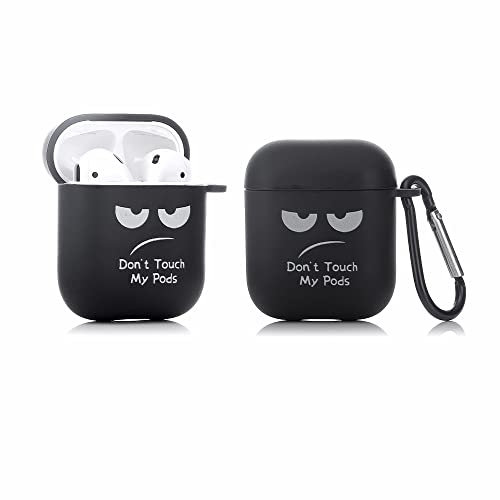 Derhom Airpods Silicone Case Funny Cute Cover Compatible for Apple Airpods 1&2[Emoji Series] (Roll Eyes)
