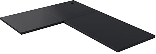 FEZIBO Langlebiger Stabiler Eckschreibtisch 18mm Tischplatte, 160 x 120 cm großes DIY L Form Brett für Schreibtisch Höhenverstellbar Elektrisch, MDF-Material, Schwarz
