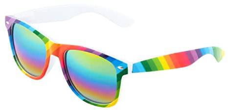 Ultra Regenbogen mit Regenbogenlinsen Gläsern Unisex Retro 80s Vintage Style Coole Sonnenbrille Männer Frauen Können Klassische Sonnenbrillen tragen Männer Sonnenbrillen Frauen UV400