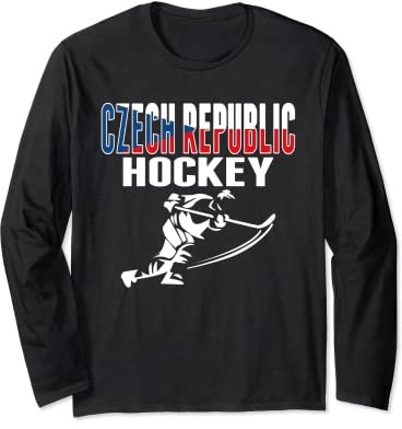 Tschechische Republik Eishockey-Fans Trikot - Support Czech Hockey Langarmshirt