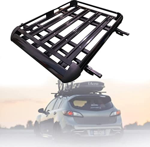vikitim Dachgepäckträger Universal Dachkorb Aluminium Dachträger Universal Auto Gepäckträger, Auto Gepäckträger Bis 200Kg Belastbar, Relingträger Mit Bars Auto Dachträger 160 * 100cm