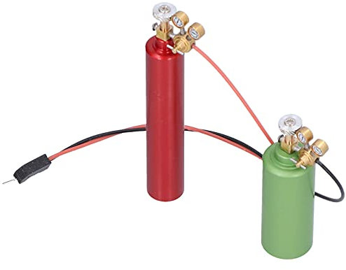 Cylindre d'oxygène RC, deux couleurs et deux tailles de simulation de bouteille respectueuses de l'environnement Mini bouteille d'acétylène de décoration RC pour voiture(Rouge, Vert)