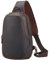 TIDING Sling Rucksuck Leder Schultertasche Umhängetasche Herren Brusttasche mit Anti-Diebstahl Sporttasche für Outdoorsport Reisen Einkaufen