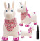 Sun Baby Animale gonfiabile che salta, giocattolo di 1 anno, saltarello per bambini, design ergonomico, cavallo giocattolo, pompa manuale inclusa (Unicorno bianco con corno glitterato)