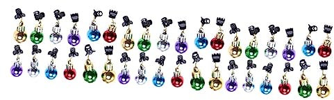 Abaodam 90 STK Weihnachtskugel Bart Schnurrbart Weihnachtsschmuck Weihnachtlicher Bartclip Gesichtshaarkugeln Verzierungen Aus Bartkugeln Weihnachtsbart Jingle Bell Weihnachten Zubehör