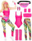80s Costume Outfits Accessories Set for Girls, 80s Fancy Dress For Women, 1980s Fancy Dress Party Kits with Headband Earring Leg Warmers Headband for 1980 Retro Parties Hen Do Parties Ladies(xl)