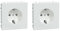 Merten MEG2301-6035 Schuko Steckdose, Steckklemmen, Schutzkontaktsteckdose, System Design,Lotosweiß,Made in Germany (Packung mit 2)