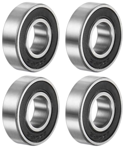 QUARKZMAN 4Stk 6001-2RS Kugellager Tiefe 12mm Bohrung 28mm AD 8mm Dicker Z3 | Rillenkugellager Chromstahl ABEC3 Genauigkeit Geräuschpegel Bearing für Skateboard 3D Drucker