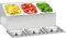 GuyAna Catering Gastronorm Pan Holder(Stainless steel, Dishwasher-safe component parts with lids),Gastronorm Container Holder with 3 GN 1/6 Pan Stainless Steel
