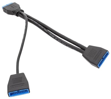 Splitter hub Interno USB 3.0,Splitter 19/20 Pin de la Placa Base Interna del Ordenador - Suministros de Cables para Ordenador portátil, Impresora, escáner, Ordenador de sobremesa, cámaras