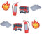Feuerwehr - Girlande zum Kindergeburtstag - Geburtstagsdeko - Wimpelkette - Raum Dekoration
