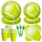 Xenorik Tennis-Party-Teller, Servietten, Tasse und Besteck-Set
