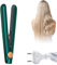AOMiGT Planchas del Pelo, Plancha de pelo profesional, Plancha de pelo 2 en 1, Portable Hair Curler, Mini Travel Hair Straightener (verde)