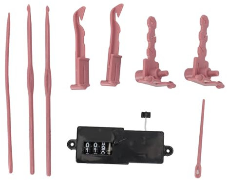 Strickmaschinen Adapter Set, Digitaler Zähler für Strickmaschinen Zubehör, Strickspanner für Sentro 22, 32, 40, 48, Webmaschinen Aufsätze, Einschließlich Stricknadeln (9cs-Set)
