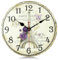 Lafocuse Lautlos Wanduhr Eiffelturm Vintage, Retro Holz Shabby Chic Wanduhren Deko Ohne Ticken für Wohnzimmer Schlafzimmer Küchen Büro 30cm