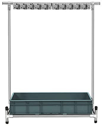Soporte para fregona de escoba, soporte para fregona móvil montado en el suelo, soporte para escoba, carrito de herramientas de limpieza, soporte de almacenamiento de paraguas, fregona de ac