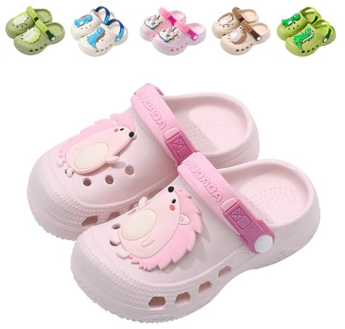 Mules Sabots Enfant Dinosaure Sandales de Plage Été pour Fille Garçon Clogs Rose 160 EU 24-25